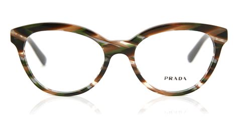 prada triangle eyeglasses green